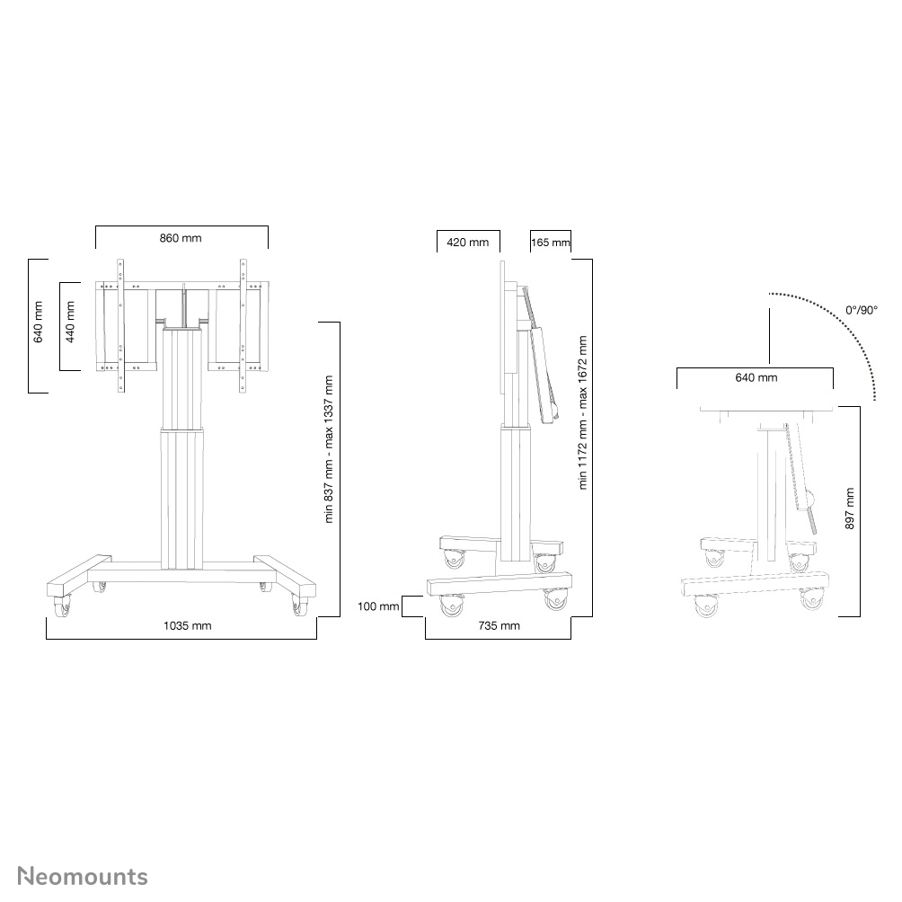 Neomounts by Newstar Motorisiertes Bodenständer